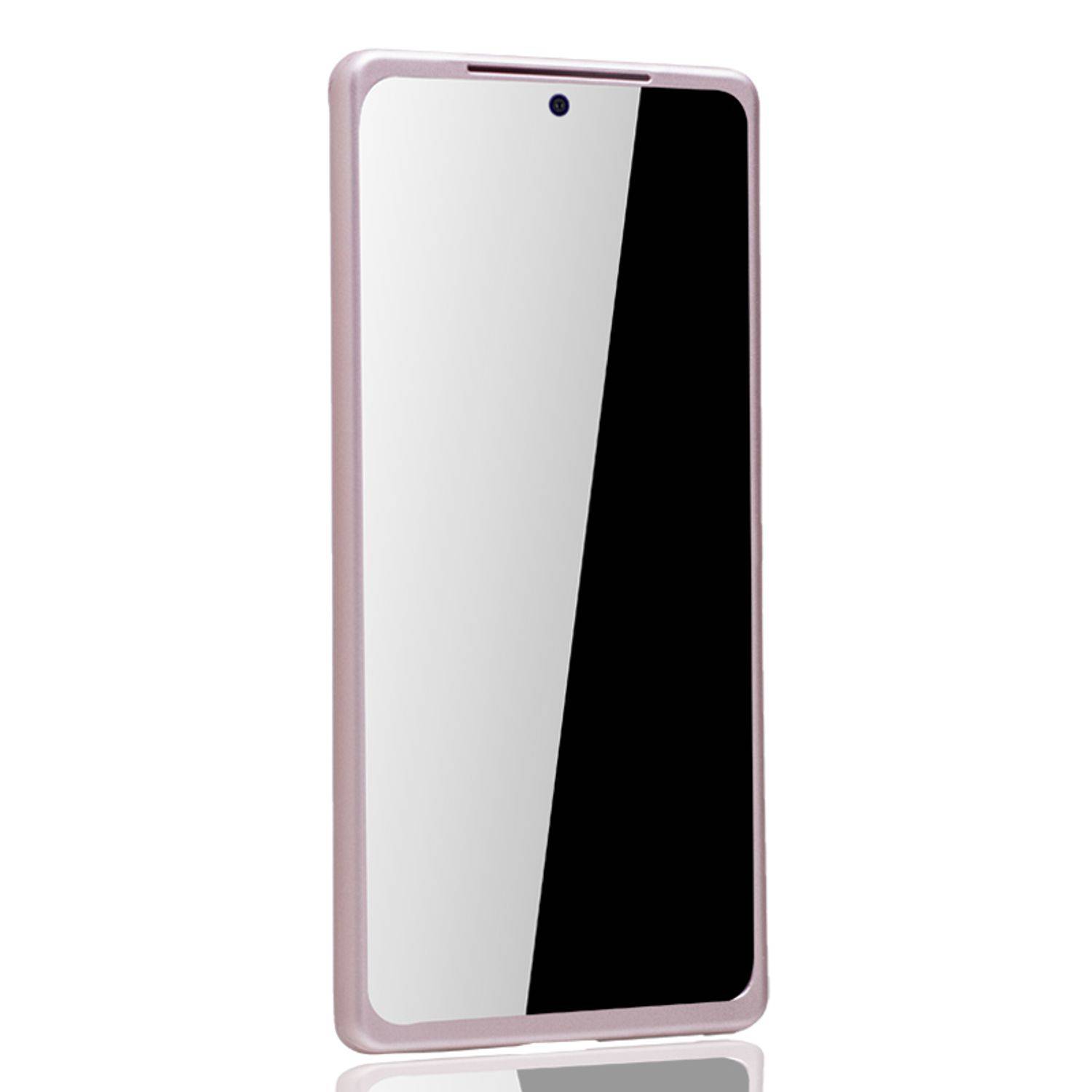 Samsung Galaxy Note 20 Handyhülle 360 Grad Cover Displayschutz Full Cover Rosa
