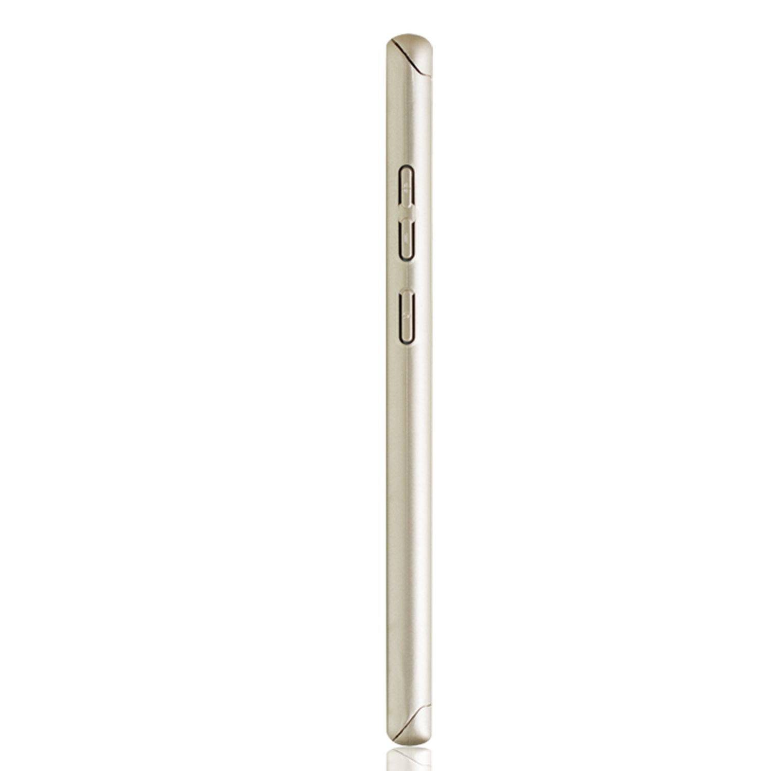 Samsung Galaxy Note 20 Handyhülle 360 Grad Cover Displayschutz Full Cover Gold