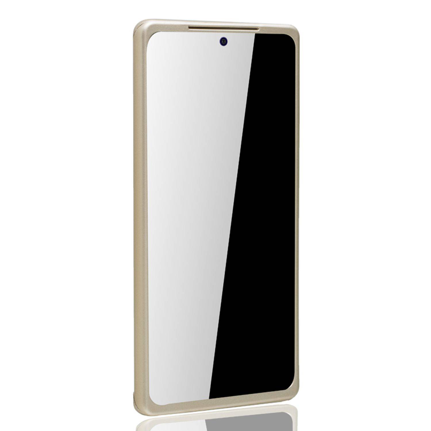 Samsung Galaxy Note 20 Handyhülle 360 Grad Cover Displayschutz Full Cover Gold