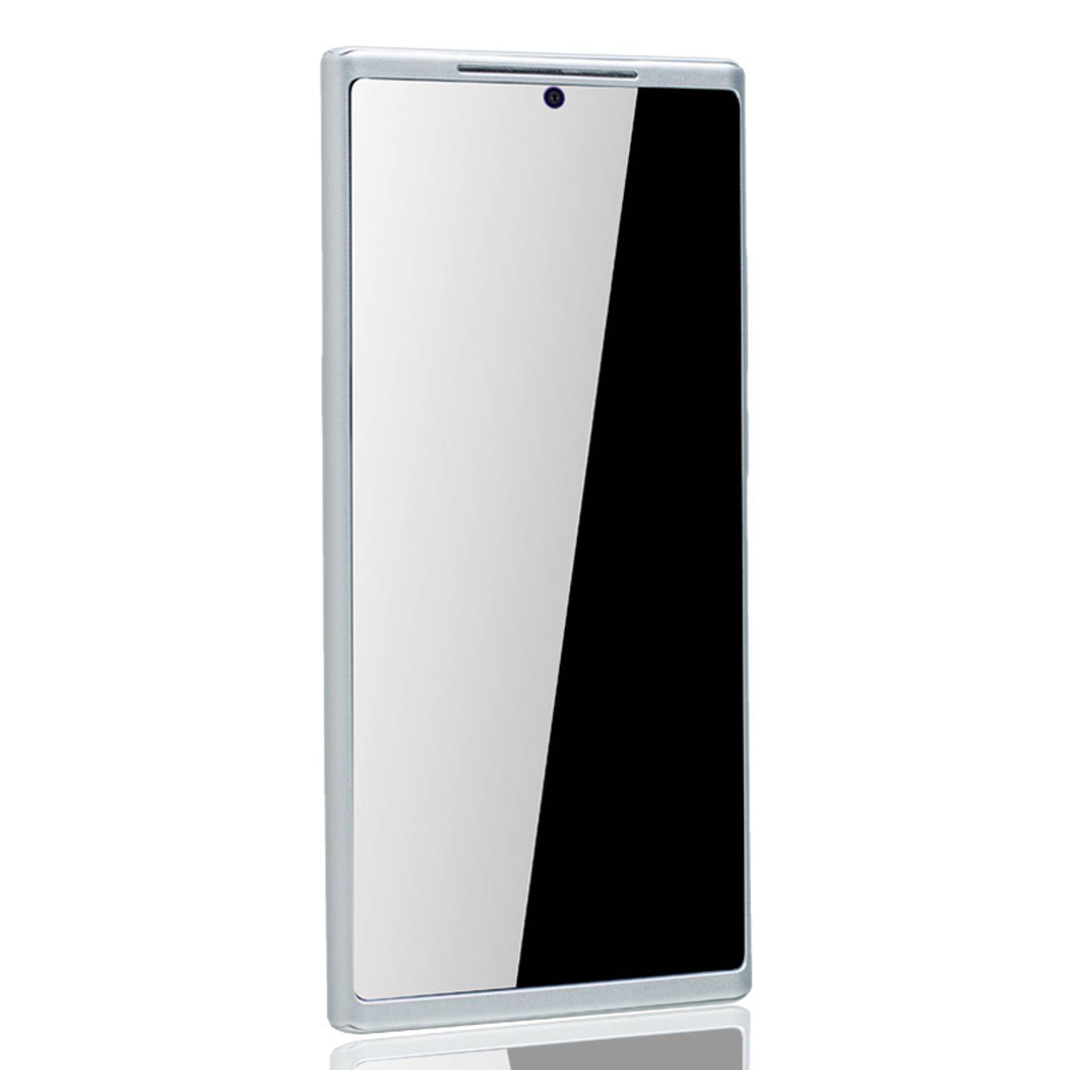 Samsung Galaxy Note 20 Ultra Handyhülle 360 Grad Cover Displayschutz Full Cover Silber