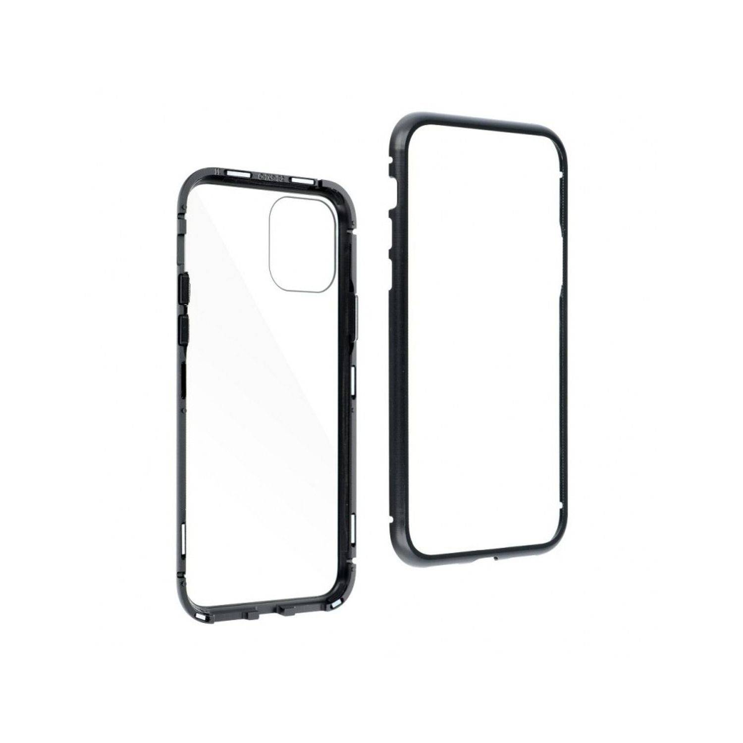 Hülle kompatibel mit Apple iPhone 12 Mini Kunststoff Full Cover Handyhülle - Case Schwarz