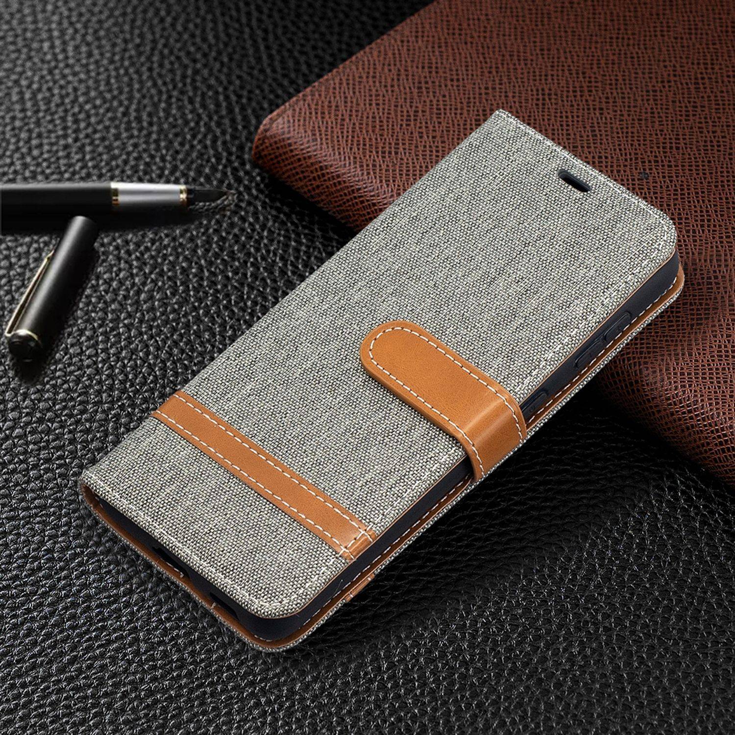 Samsung Galaxy S21 Handyhülle Schutztasche Bookcover Grau
