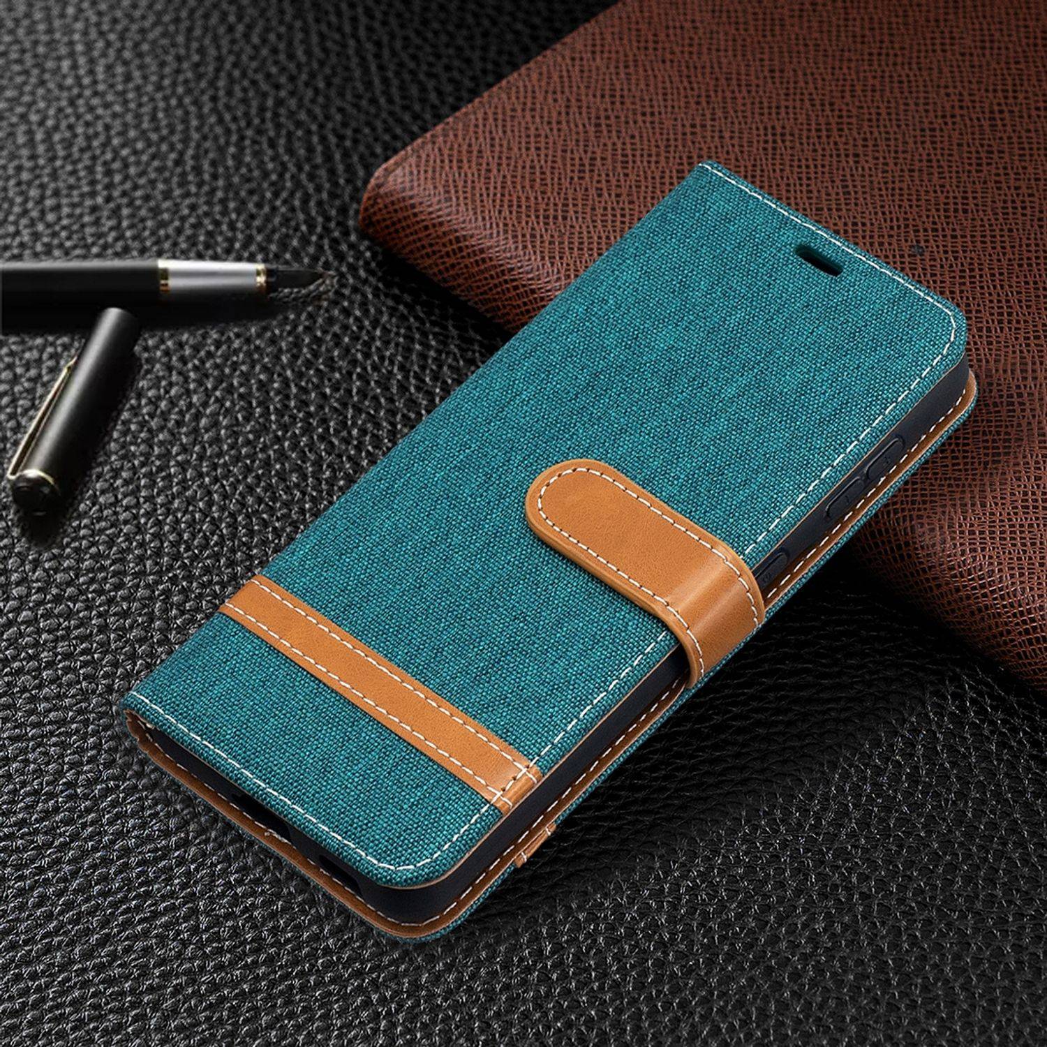 Samsung Galaxy S21 Handyhülle Schutztasche Bookcover Grün