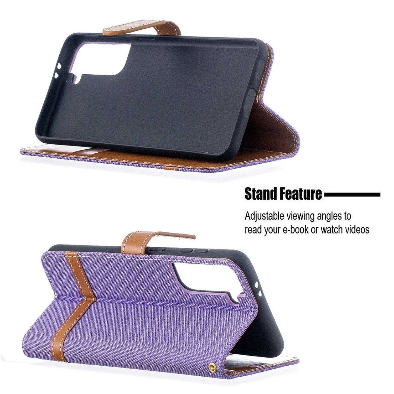 Samsung Galaxy S21 Handyhülle Schutztasche Bookcover Violett