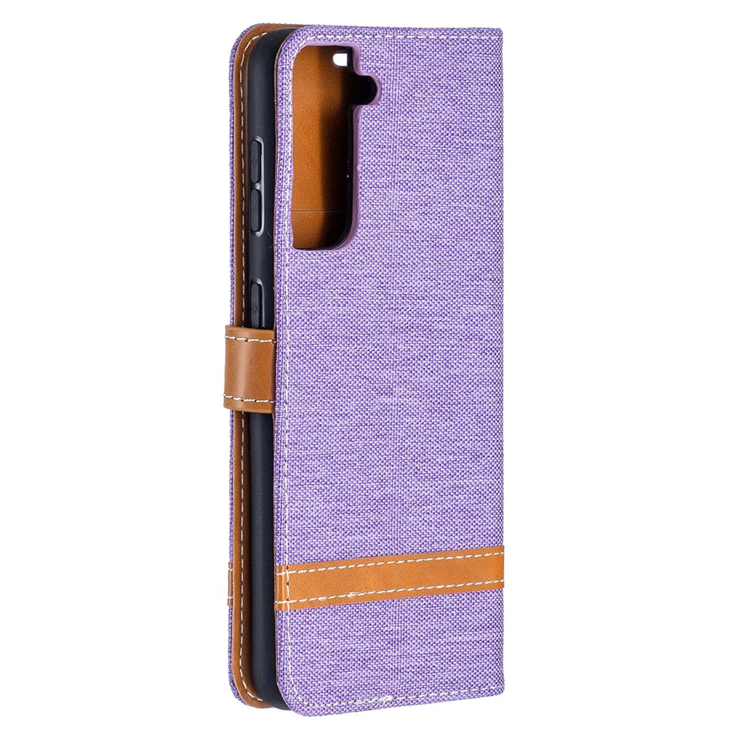 Samsung Galaxy S21 Handyhülle Schutztasche Bookcover Violett