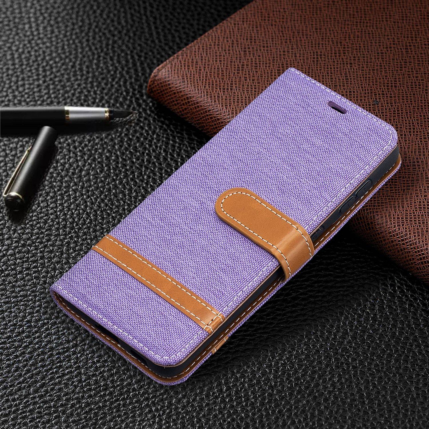 Samsung Galaxy S21 Handyhülle Schutztasche Bookcover Violett