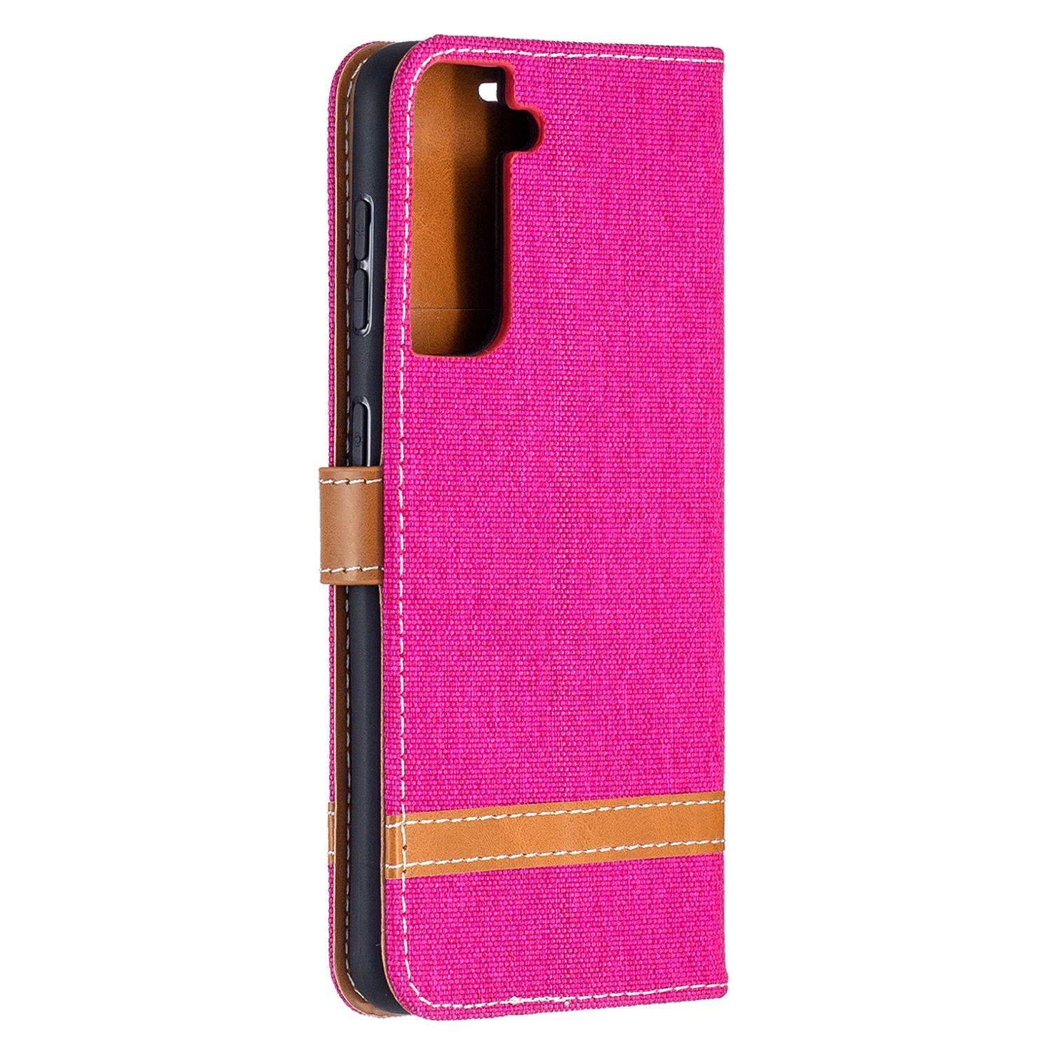 Samsung Galaxy S21 Handyhülle Schutztasche Bookcover Rosa