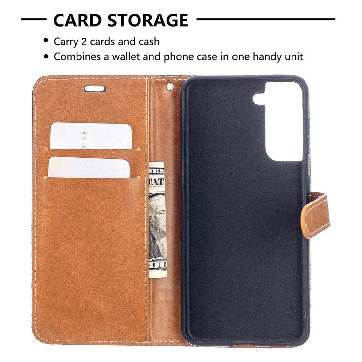 Samsung Galaxy S21 Handyhülle Schutztasche Backcover Blau