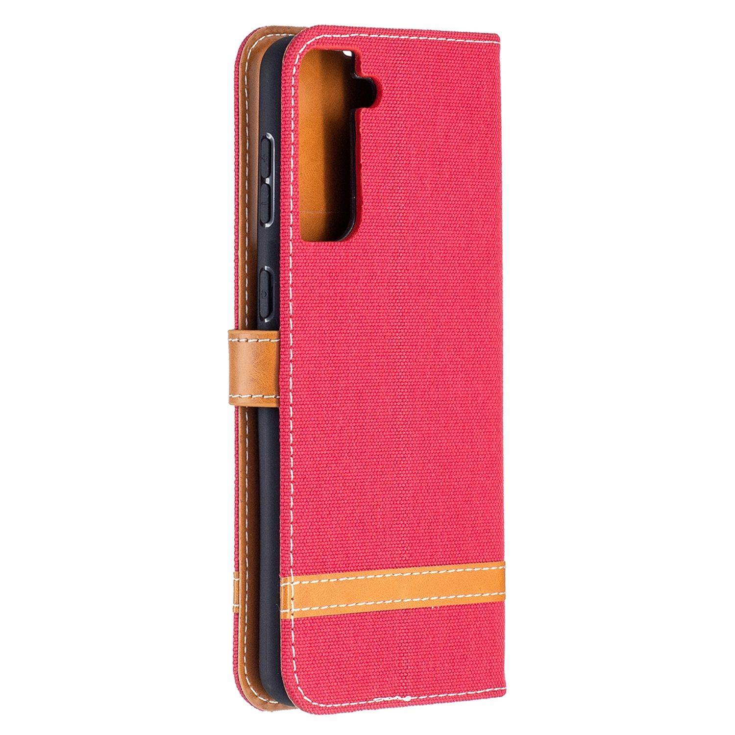 Samsung Galaxy S21 Plus Handyhülle Schutztasche Bookcover Rot