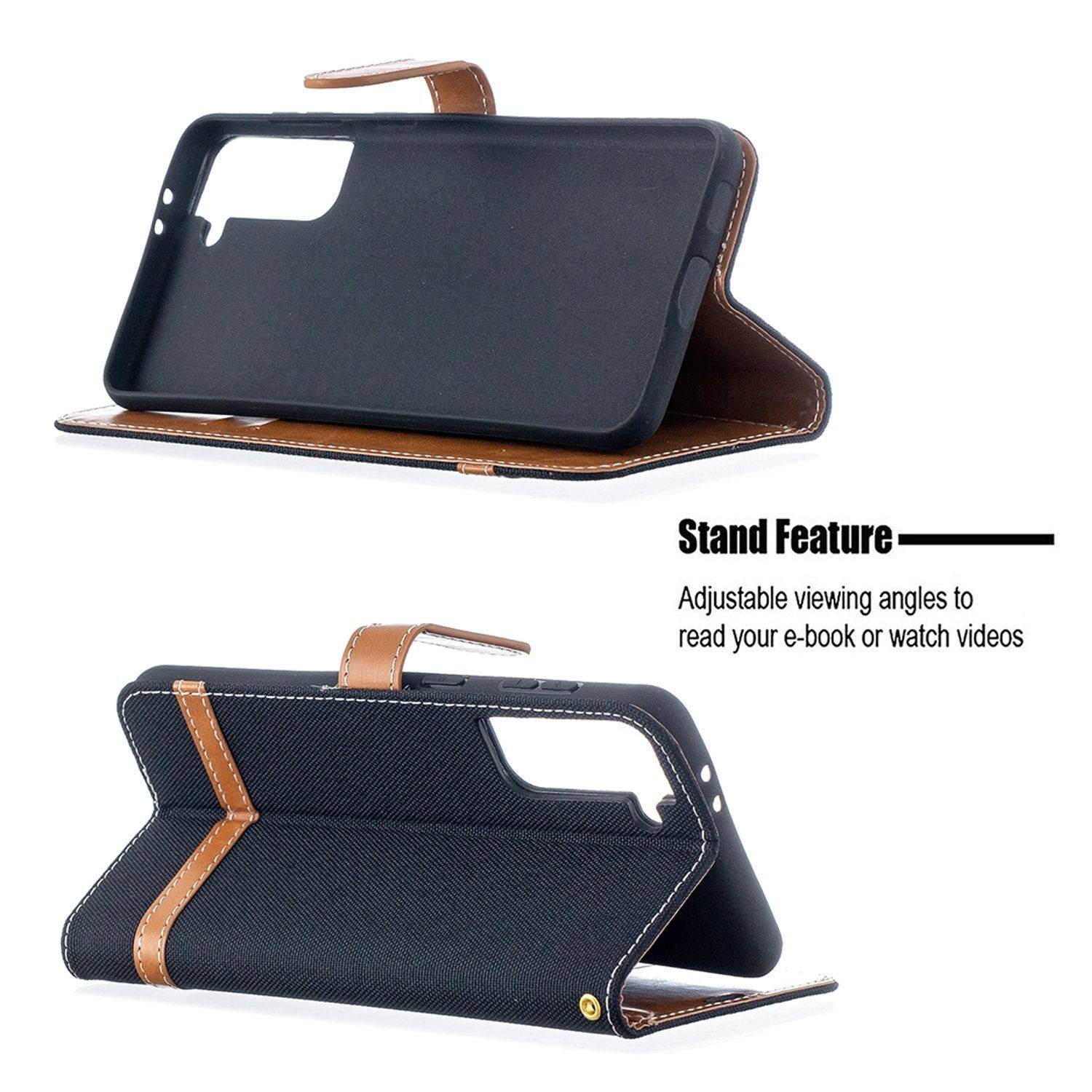 Samsung Galaxy S21 Plus Handyhülle Schutztasche Bookcover Schwarz