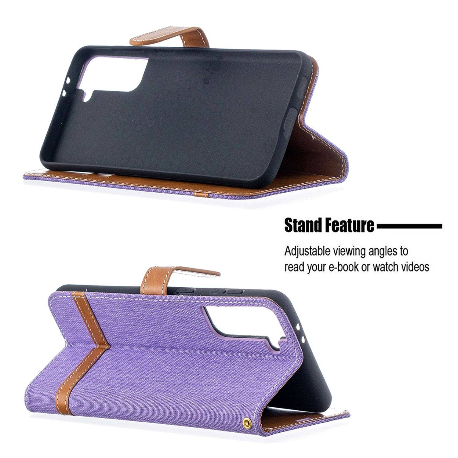 Samsung Galaxy S21 Plus Handyhülle Schutztasche Bookcover Violett