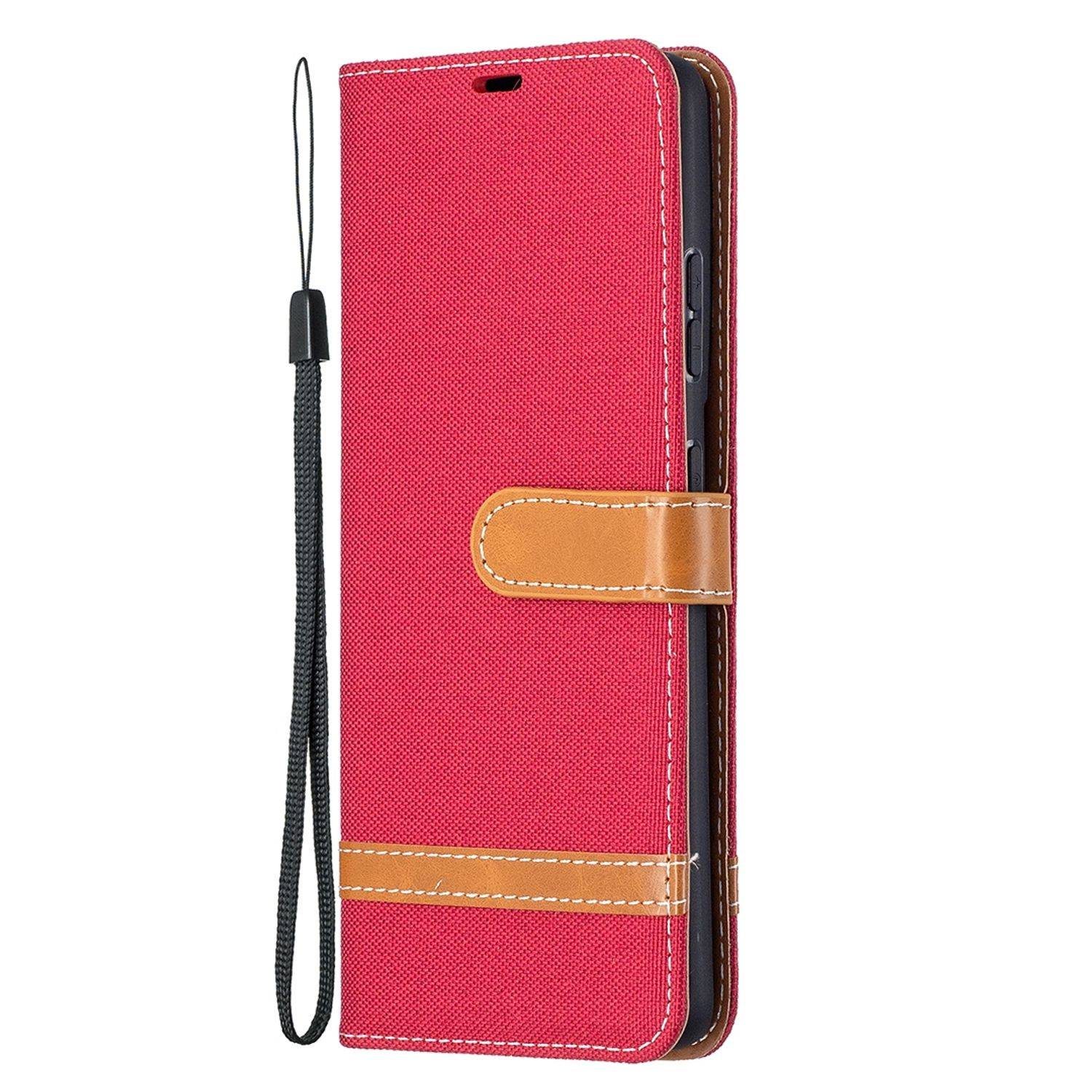 Samsung Galaxy S21 Ultra Handyhülle Schutztasche Bookcover Rot