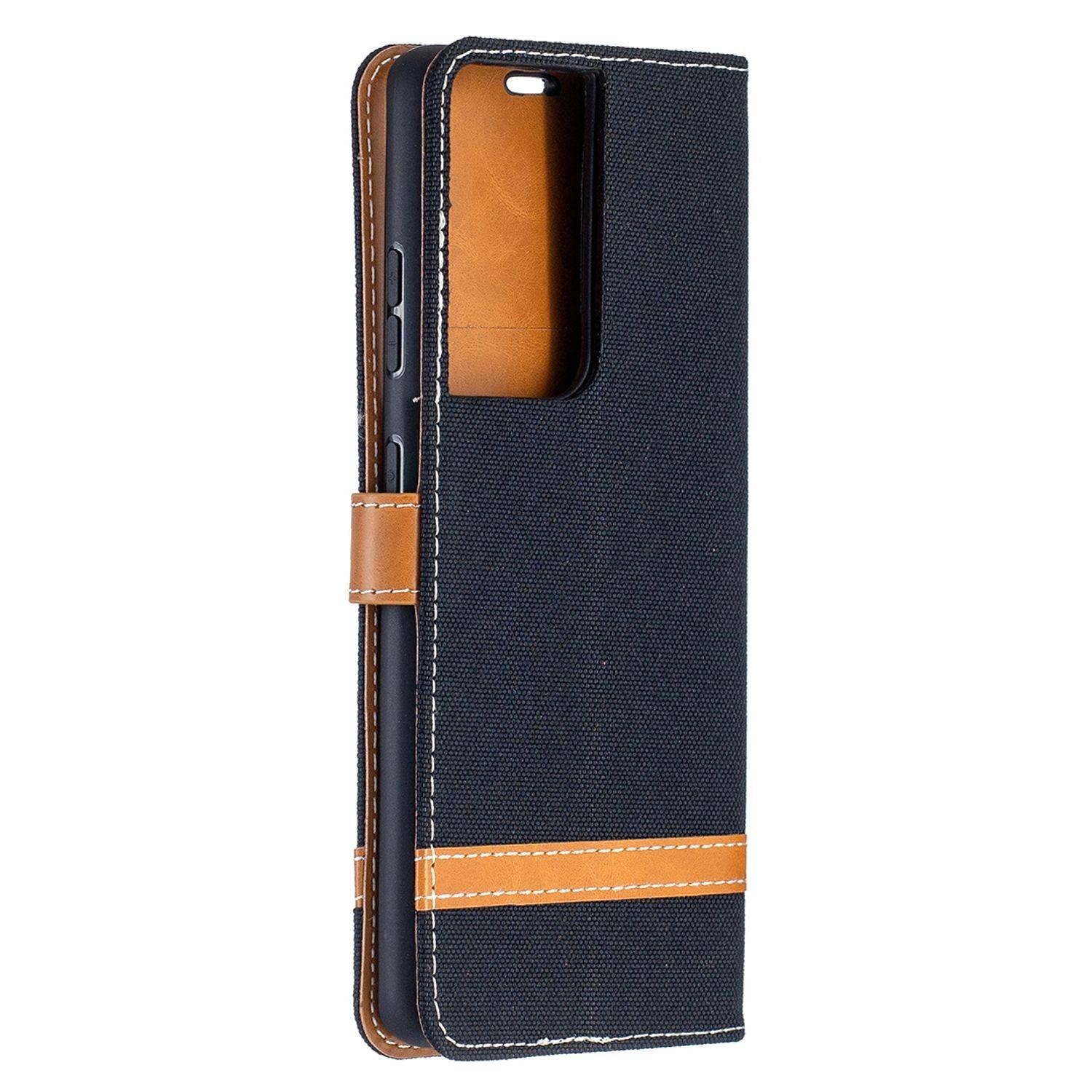 Samsung Galaxy S21 Ultra Handyhülle Schutztasche Bookcover Schwarz