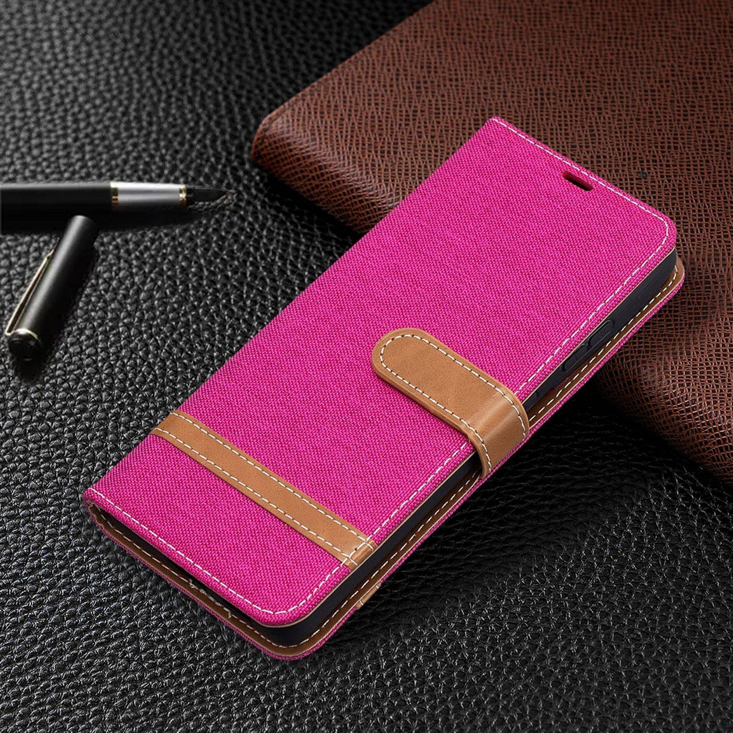 Samsung Galaxy S21 Ultra Handyhülle Schutztasche Bookcover Rosa