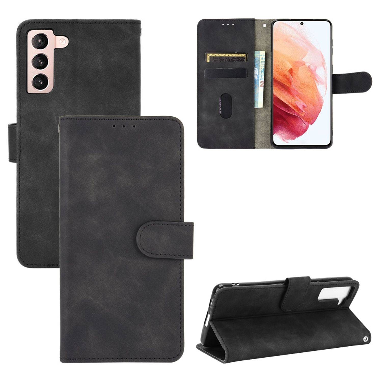 Samsung Galaxy S21 Handyhülle Schutztasche Backcover Schwarz