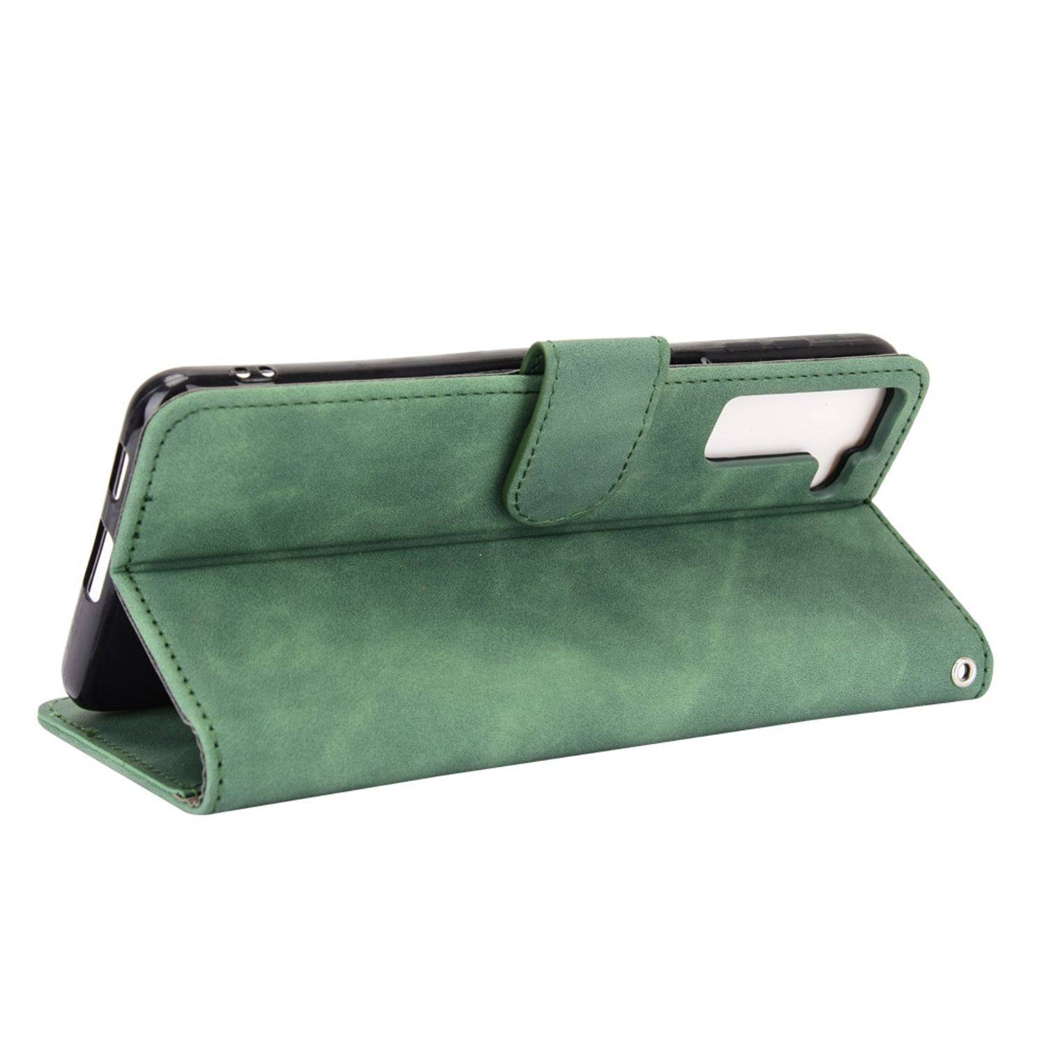 Samsung Galaxy S21 Plus Handyhülle Schutztasche Bookcover Grün