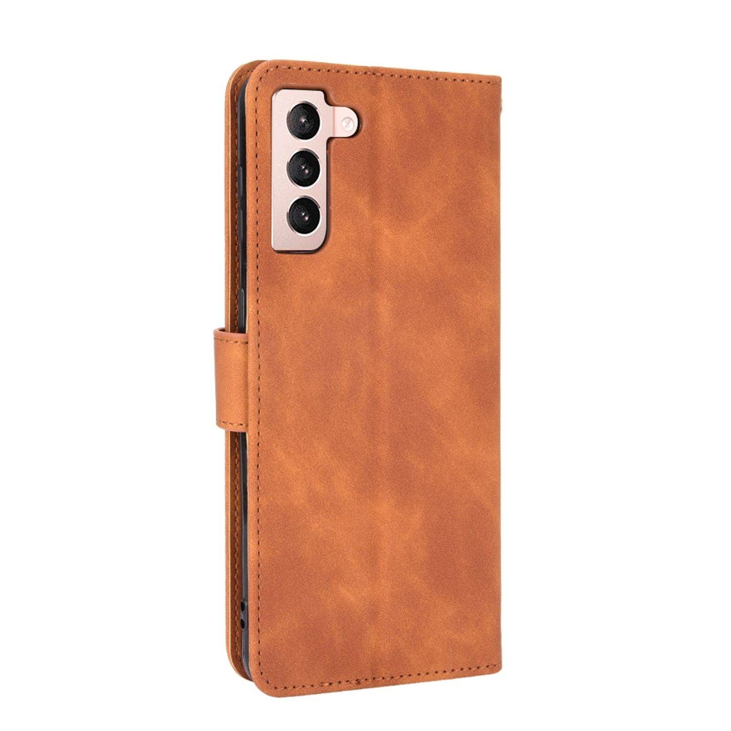 Samsung Galaxy S21 Plus Handyhülle Schutztasche Bookcover Braun