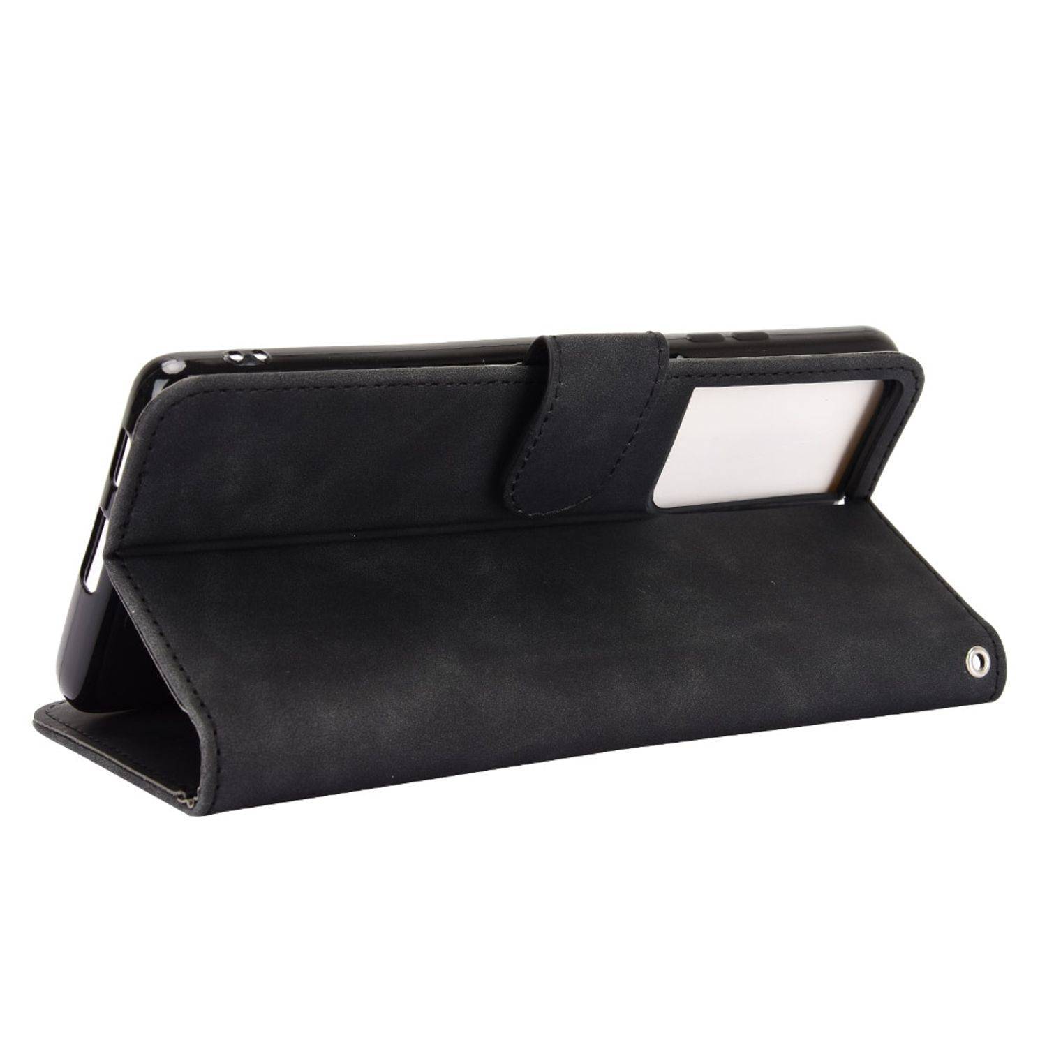 Samsung Galaxy S21 Ultra Handyhülle Schutztasche Bookcover Schwarz