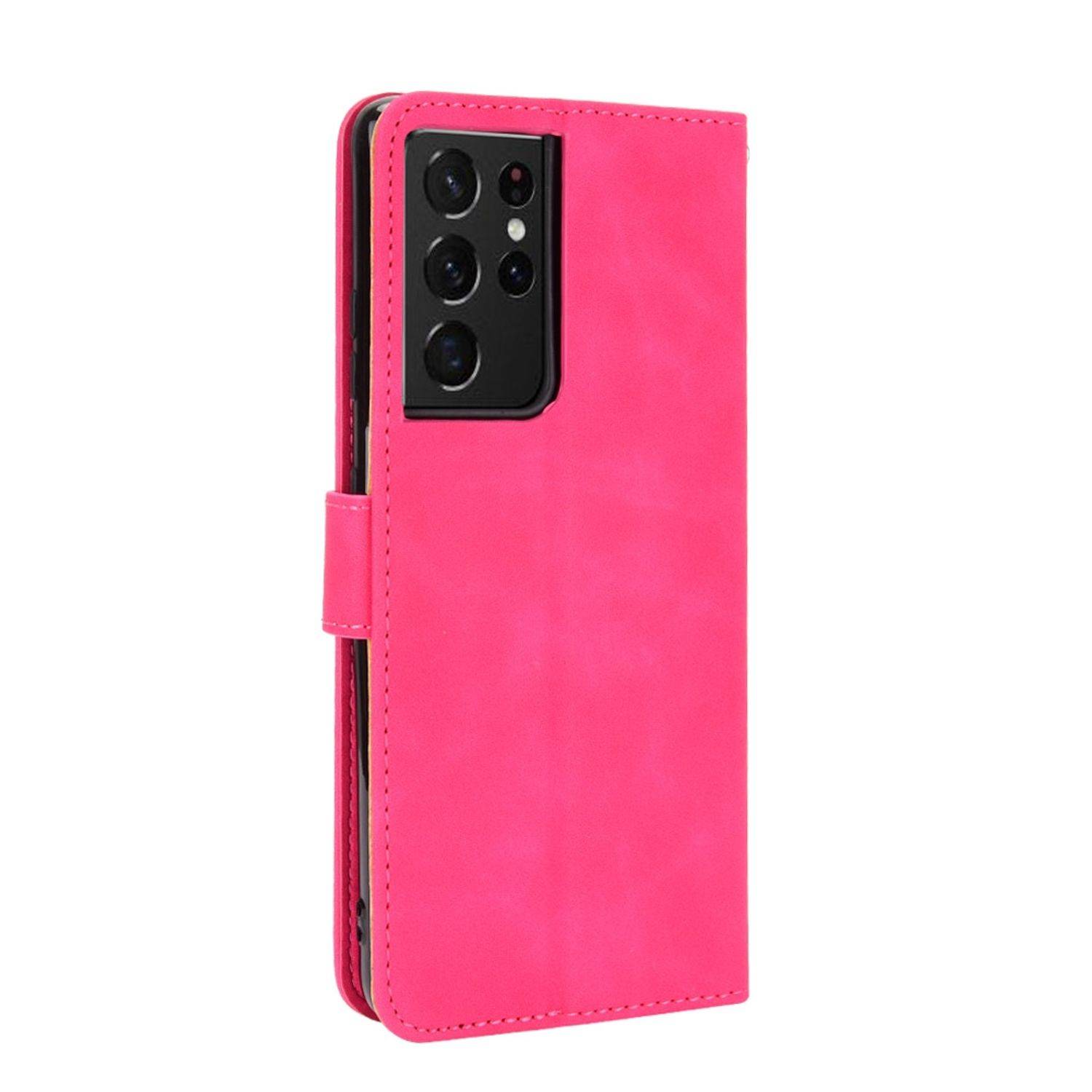 Samsung Galaxy S21 Ultra Handyhülle Schutztasche Bookcover Rosa