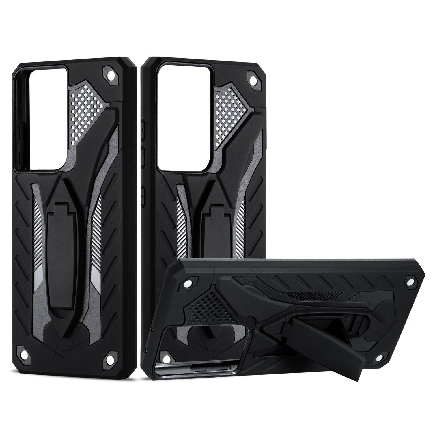 Samsung Galaxy S21 Ultra Handyhülle Outdoor Case Backcover Schwarz