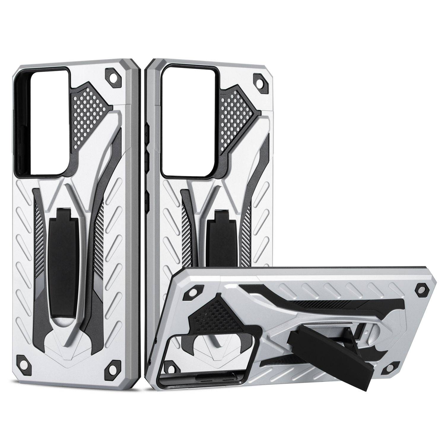 Samsung Galaxy S21 Ultra Handyhülle Outdoor Case Backcover Silber