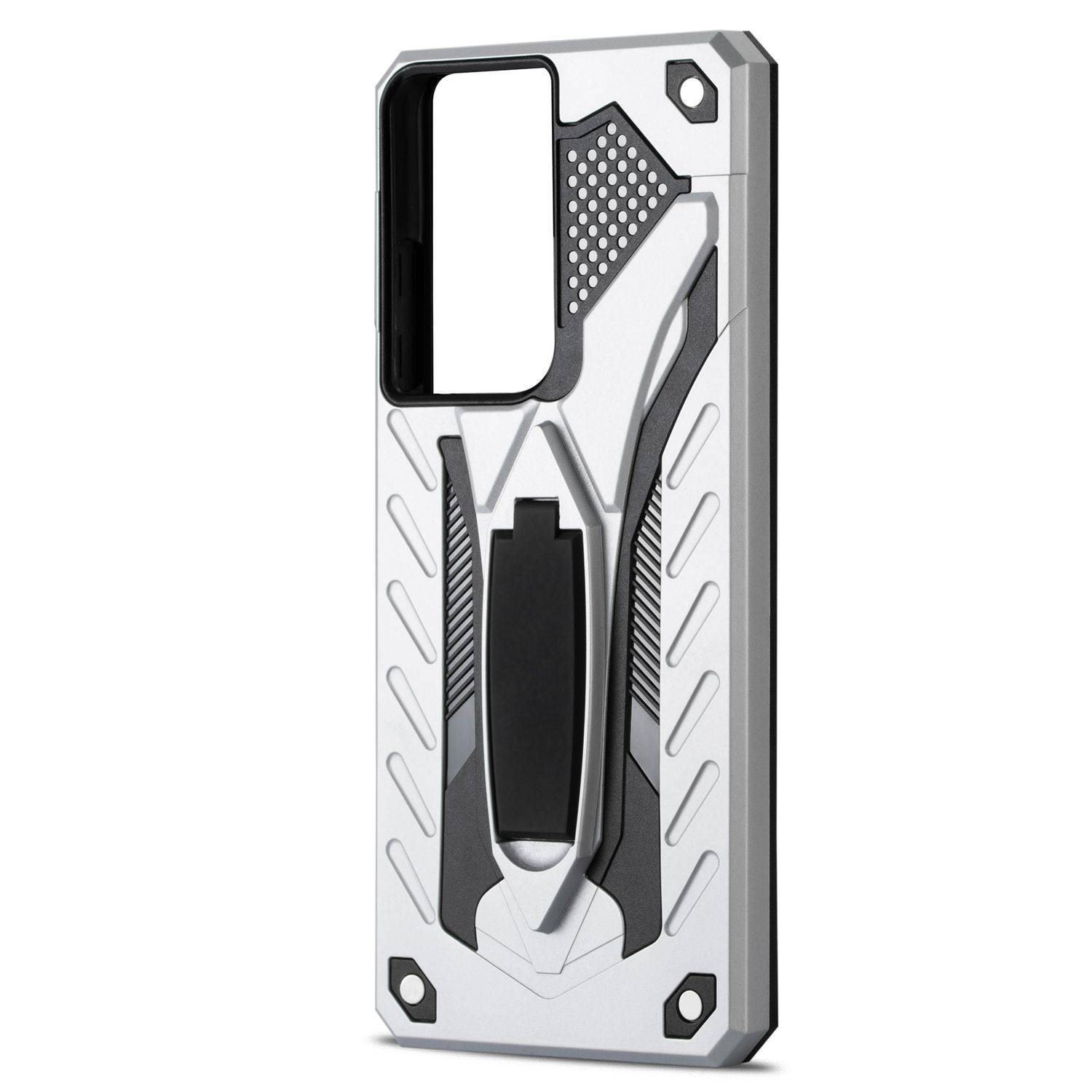 Samsung Galaxy S21 Ultra Handyhülle Outdoor Case Backcover Silber