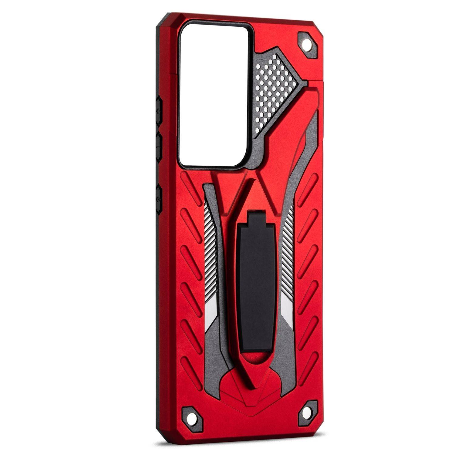Hülle kompatibel mit Samsung Galaxy S21 Ultra Kunststoff Soft Handyhülle - Handy Case Rot