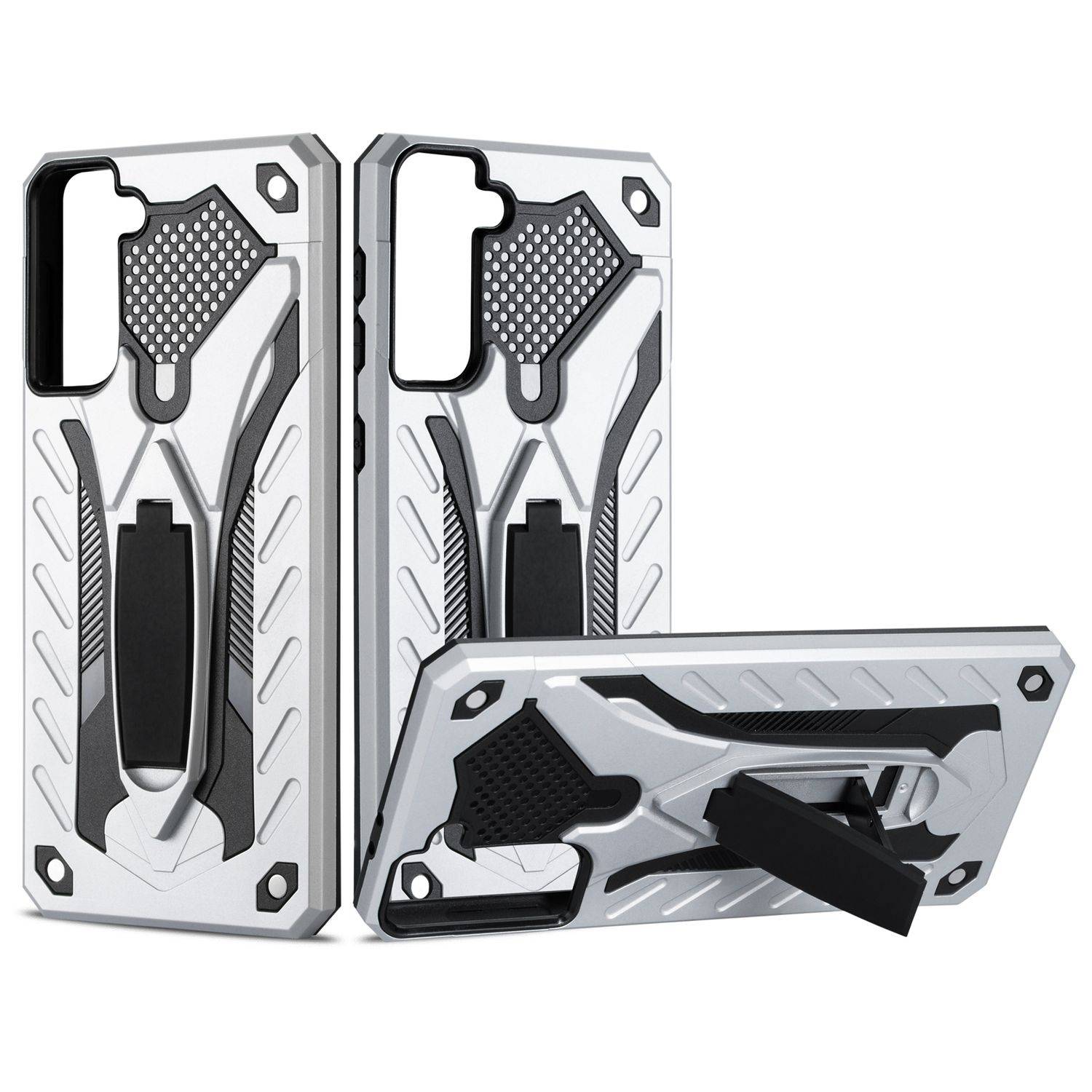 Samsung Galaxy S21 Handyhülle Outdoor Case Backcover Silber