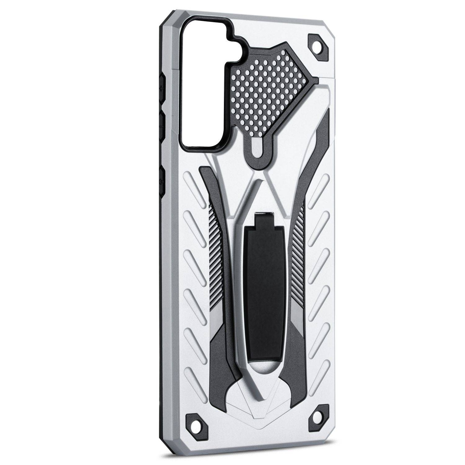 Samsung Galaxy S21 Handyhülle Outdoor Case Backcover Silber
