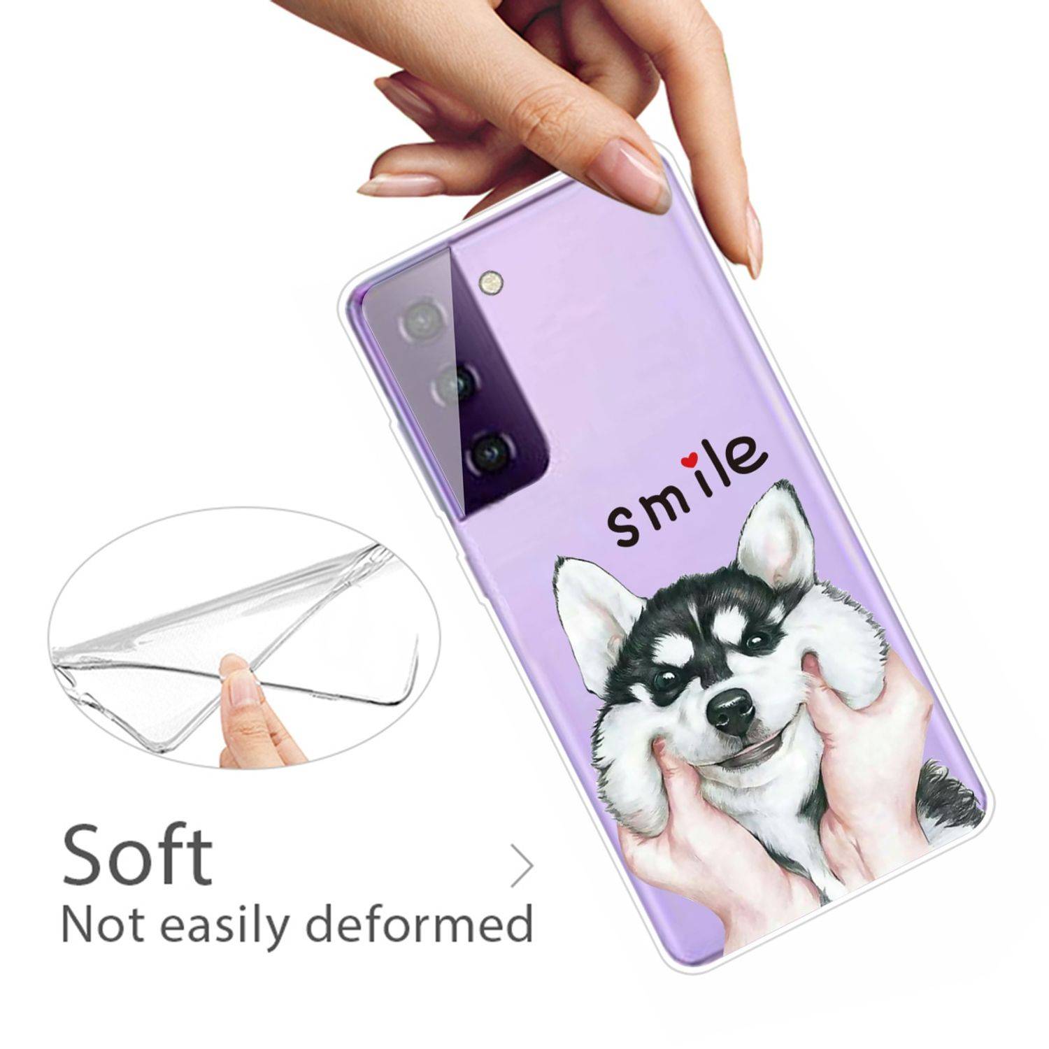 Samsung Galaxy S21 Handyhülle Schutzcase Husky Backcover Transparent