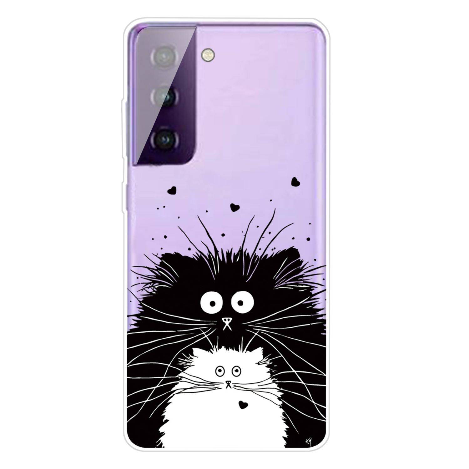 Samsung Galaxy S21 Handyhülle Schutzcase Katze Backcover Transparent