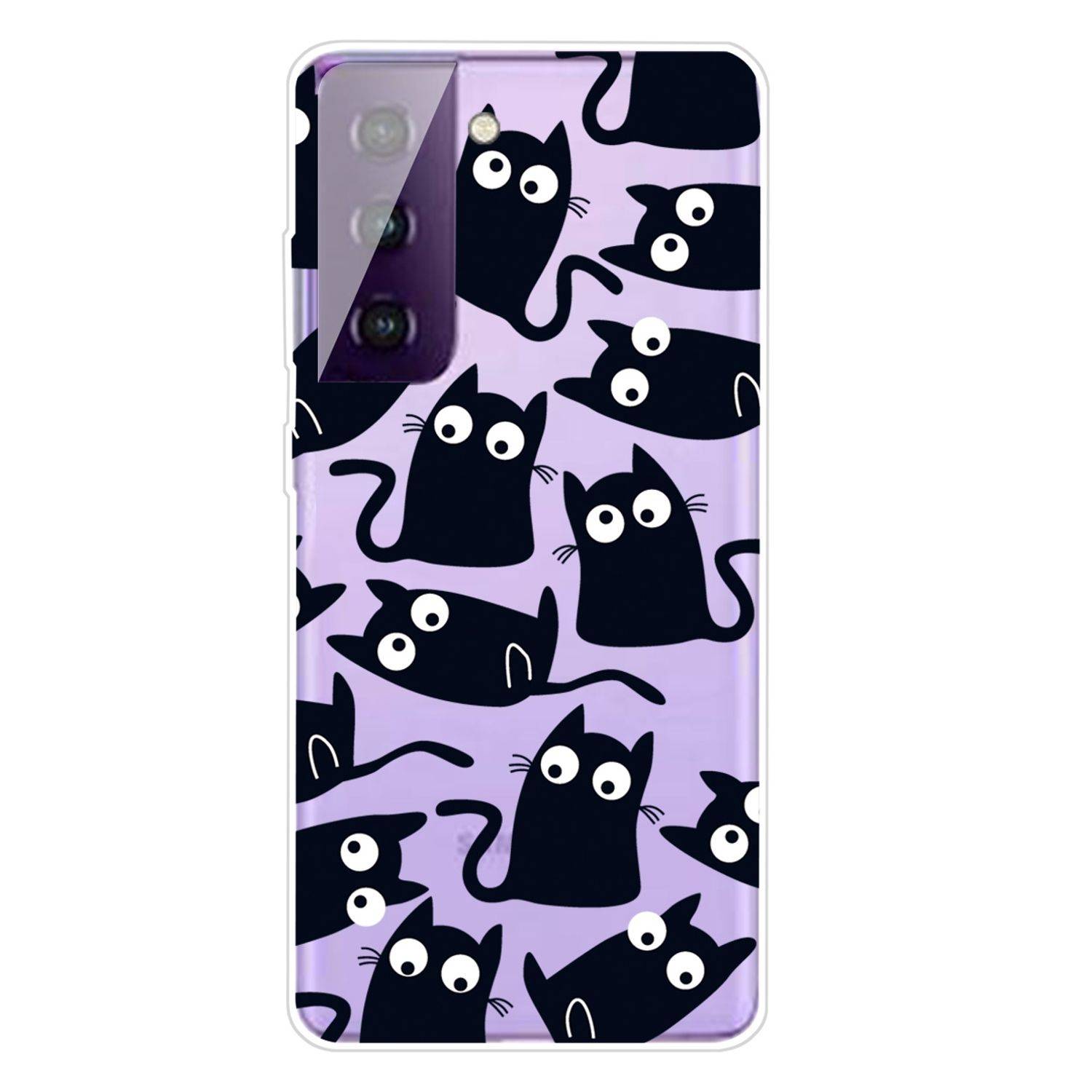 Samsung Galaxy S21 Handyhülle Schutzcase Katzen Backcover Transparent