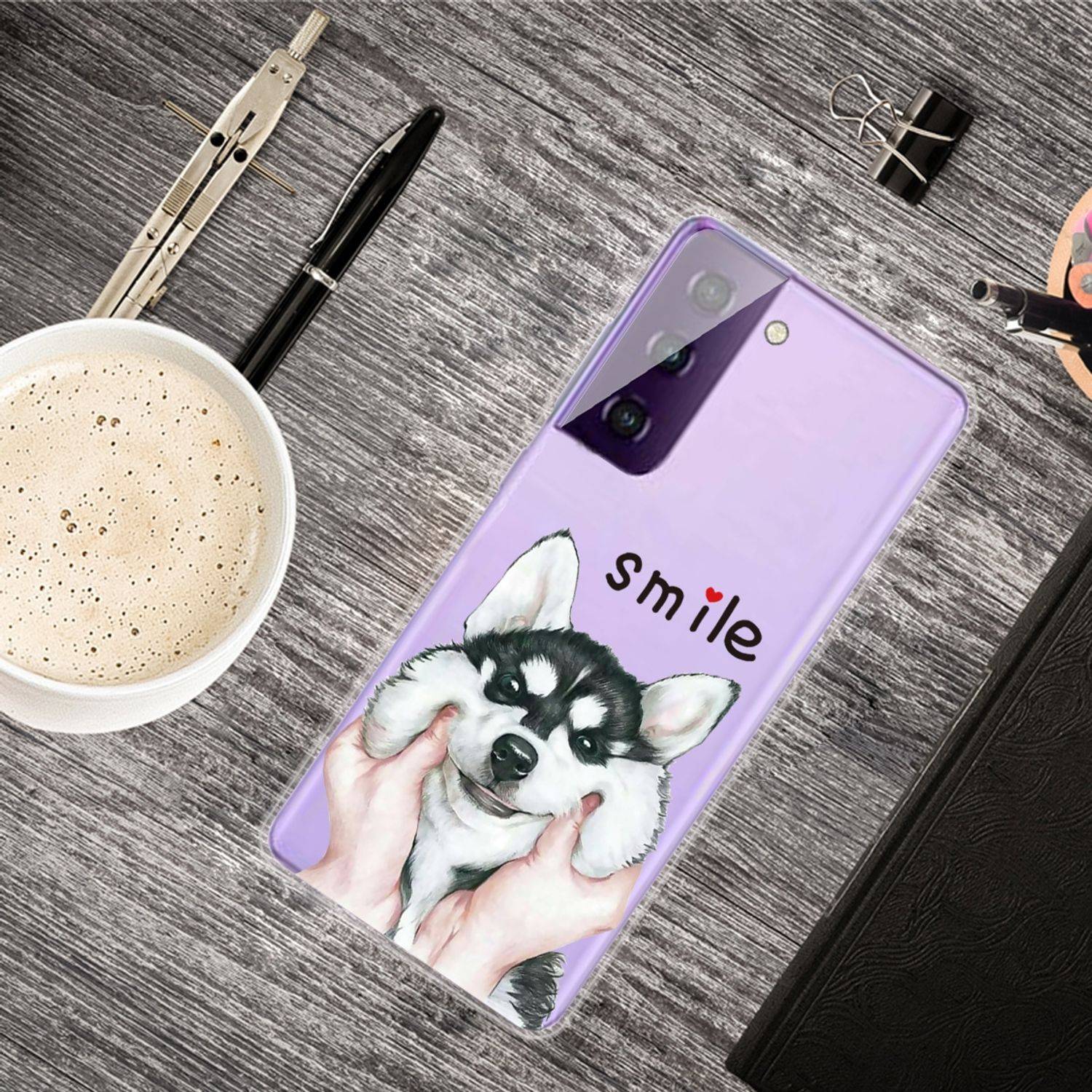 Samsung Galaxy S21 Plus Handyhülle Schutzcase Husky Backcover Transparent
