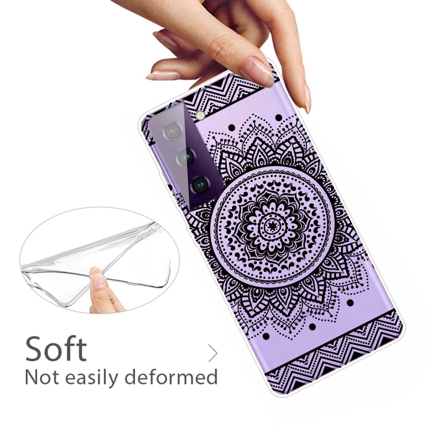 Hülle kompatibel mit Samsung Galaxy S21 Plus Kunststoff Soft Handyhülle - Handy Case Transparent
