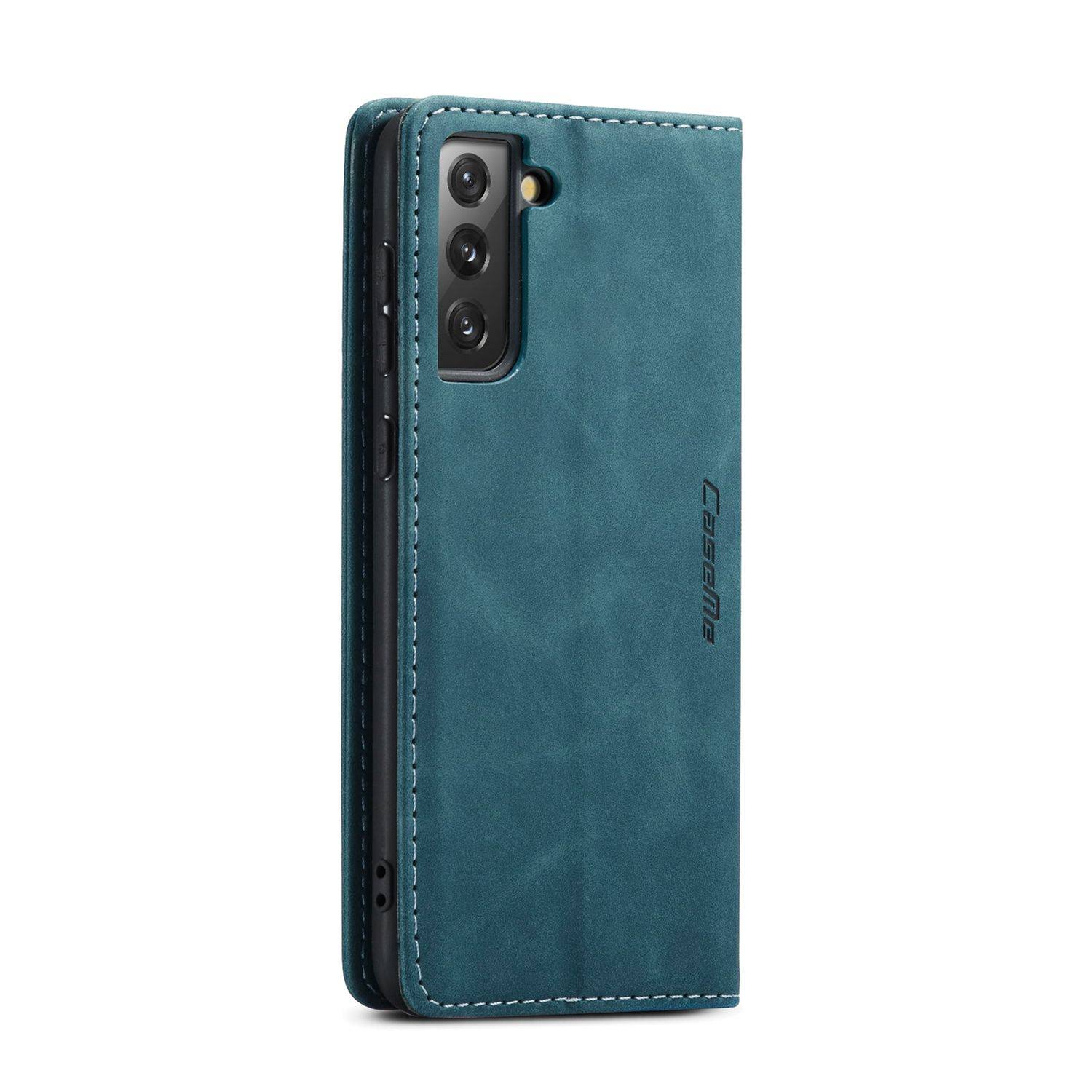 Hülle kompatibel mit Samsung Galaxy S21 Plus Kunstleder Handyhülle - Handy Case Blau