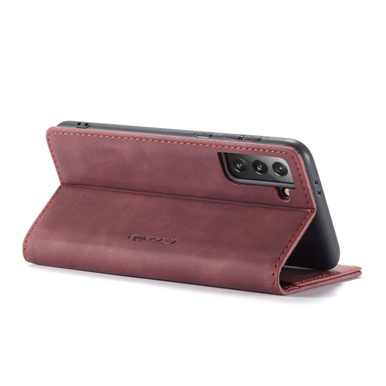 Samsung Galaxy S21 Plus Handyhülle Schutztasche Bookcover Rot