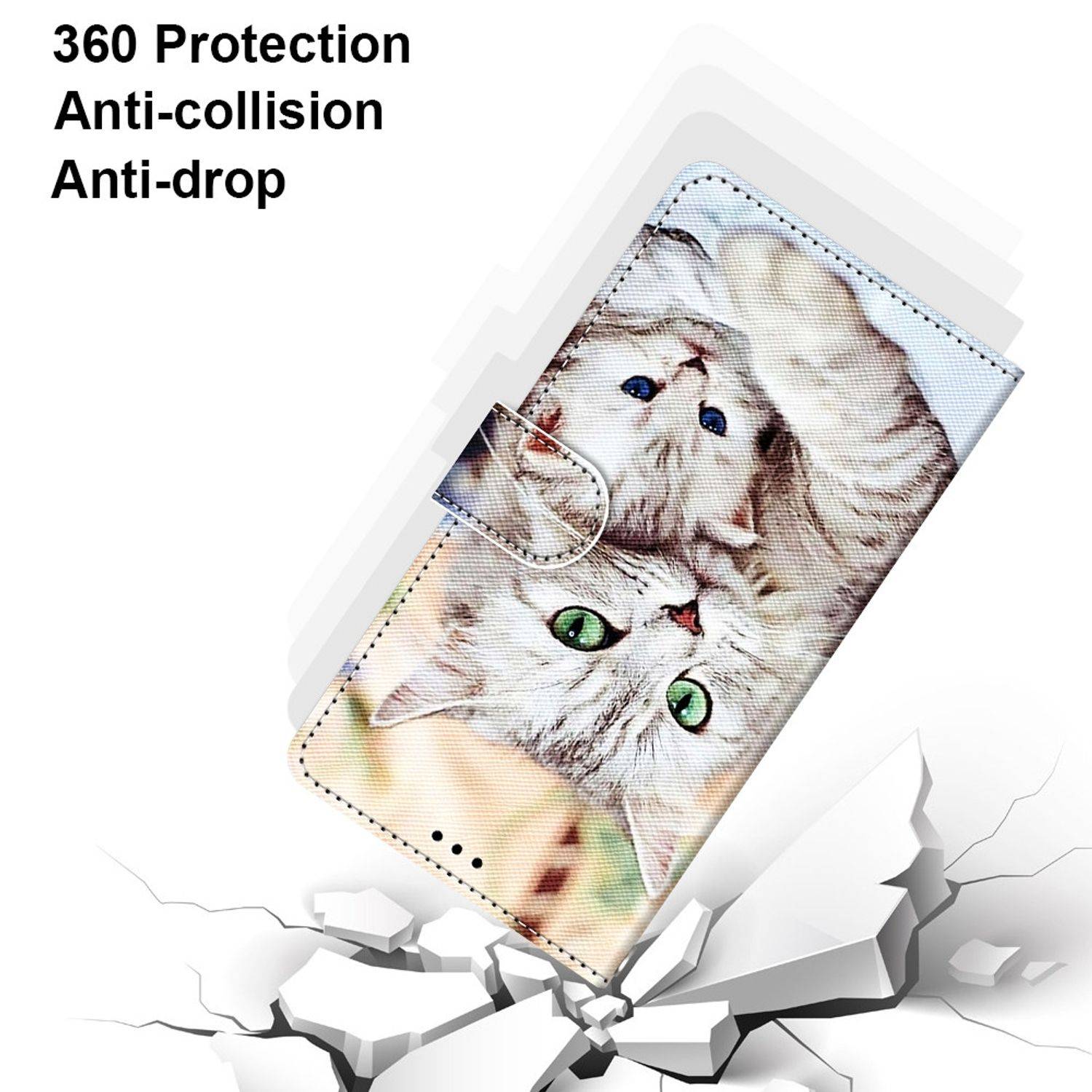 Hülle kompatibel mit Samsung Galaxy S21 Kunstleder Handyhülle - Handy Case Mehrfarbig