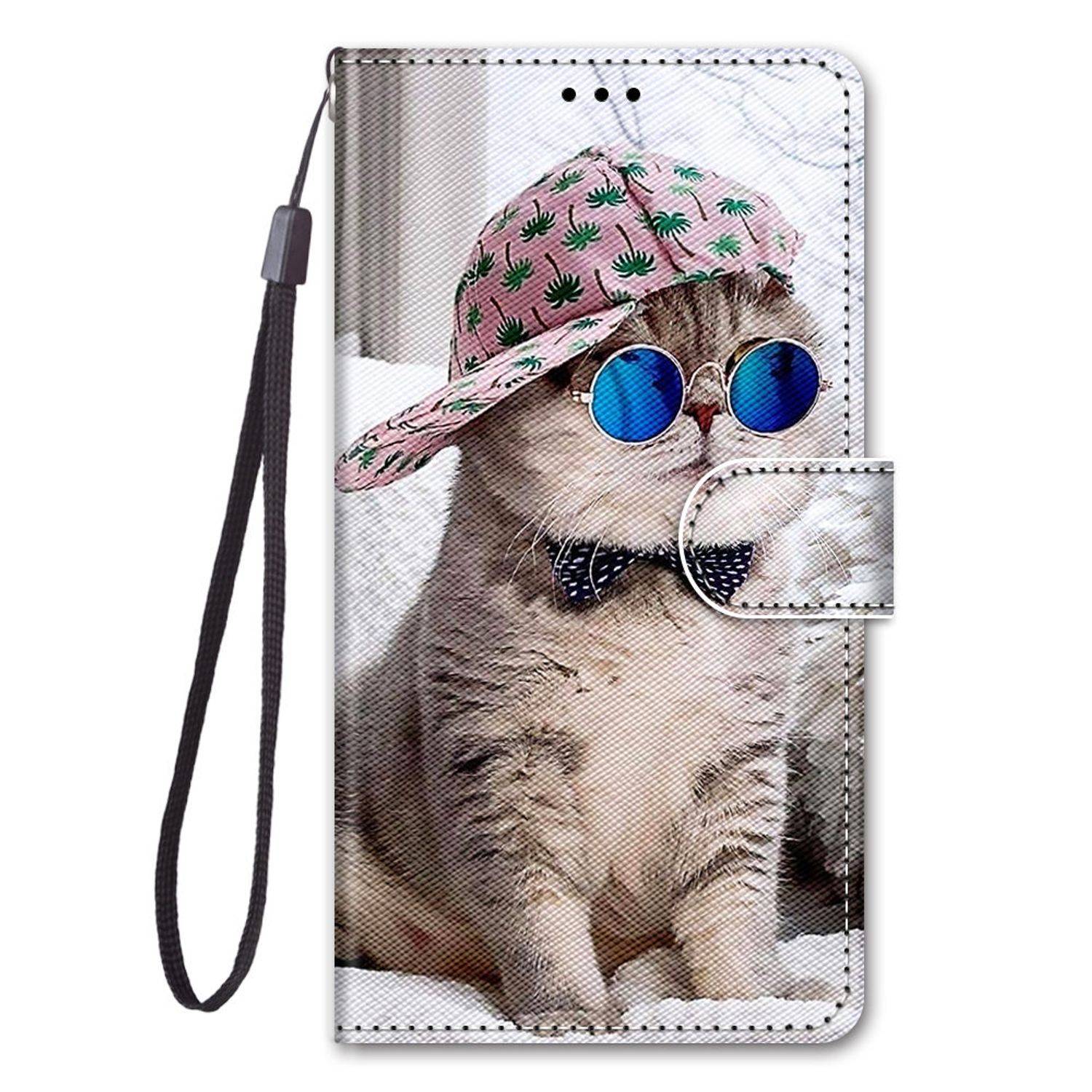 Samsung Galaxy S21 Handyhülle Schutztasche Katzen Bookcover Mehrfarbig