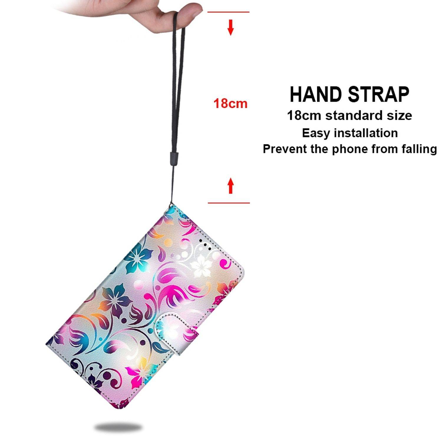 Samsung Galaxy S21 Ultra Handyhülle Schutztasche Bookcover Mehrfarbig