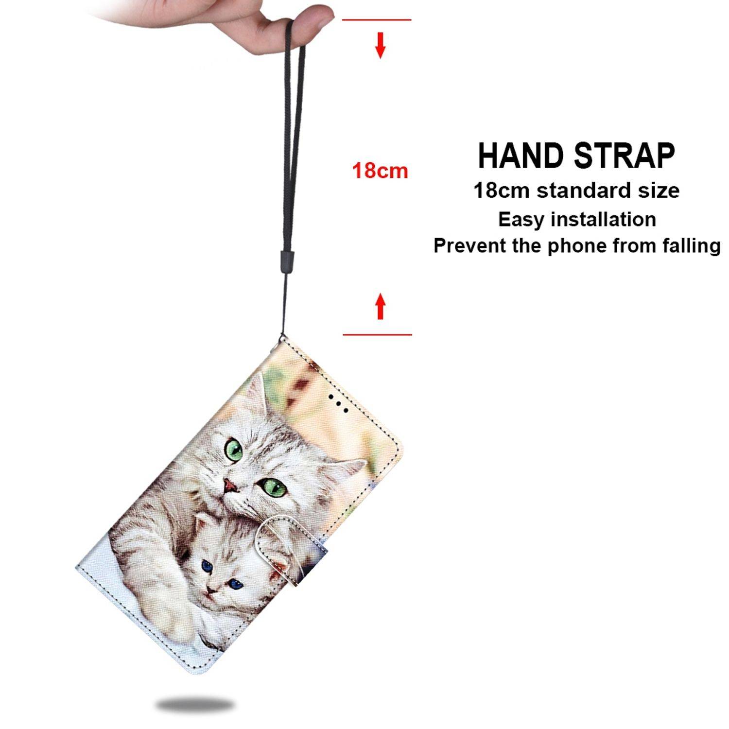 Samsung Galaxy S21 Plus Handyhülle Schutztasche Katzen Bookcover Mehrfarbig