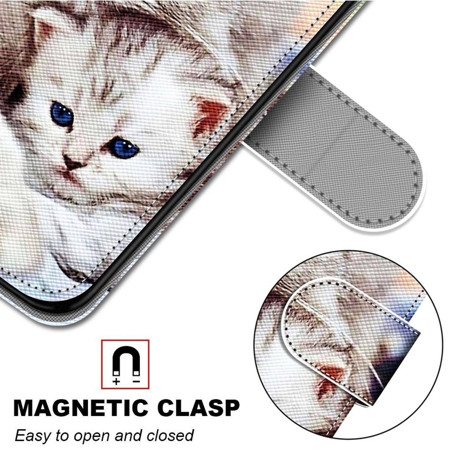 Samsung Galaxy S21 Plus Handyhülle Schutztasche Katzen Bookcover Mehrfarbig