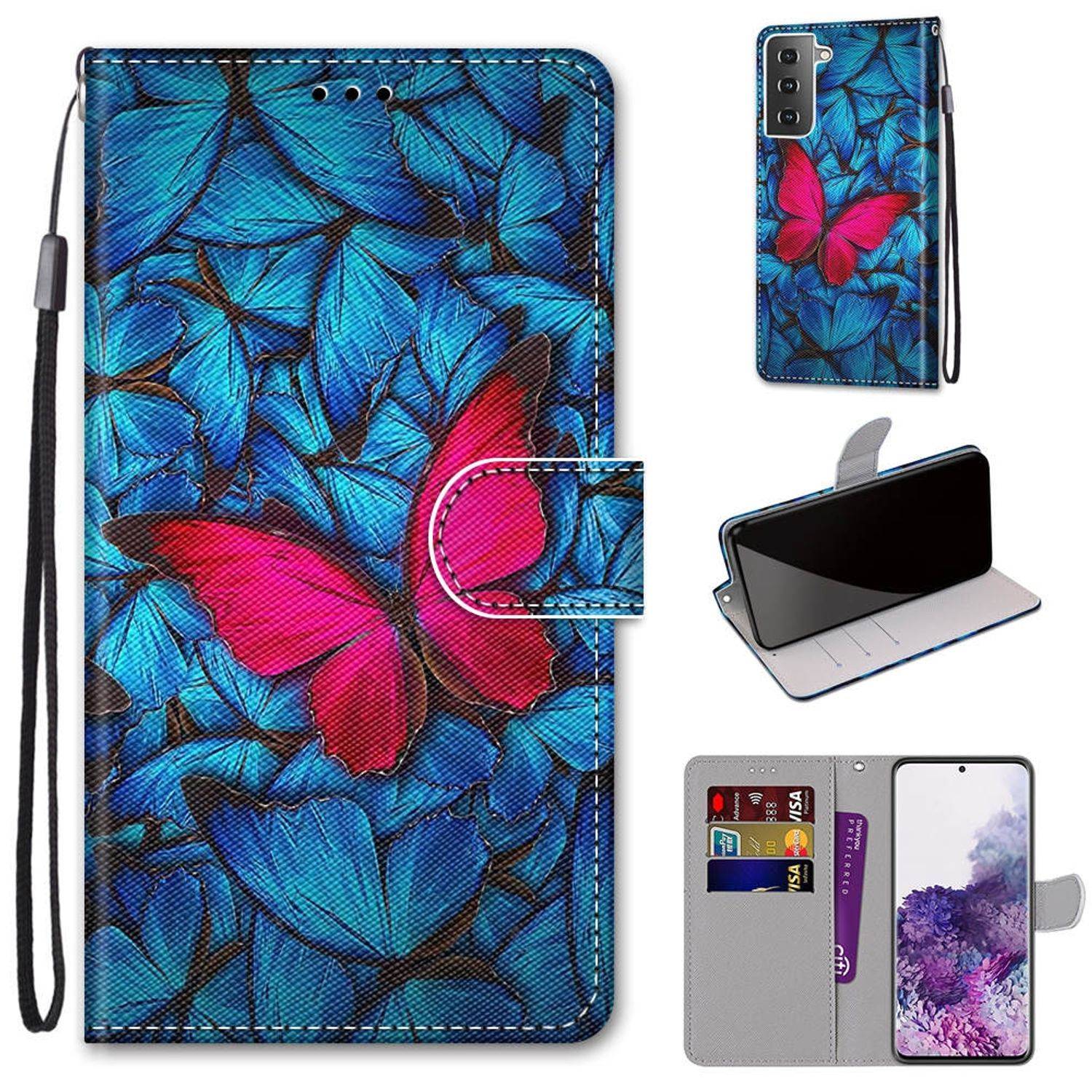 Samsung Galaxy S21 Plus Handyhülle Schutztasche Bookcover Blau
