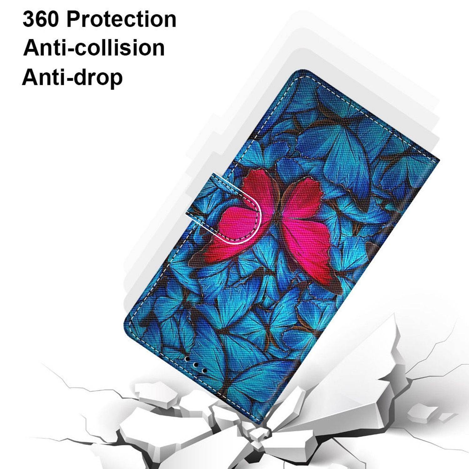 Samsung Galaxy S21 Plus Handyhülle Schutztasche Bookcover Blau