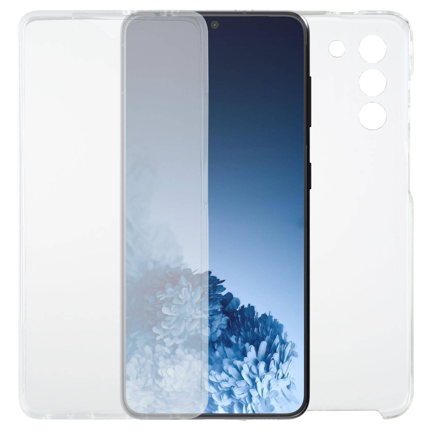 Hülle kompatibel mit Samsung Galaxy S21 Plus Kunststoff Full Cover Handyhülle - Case Transparent
