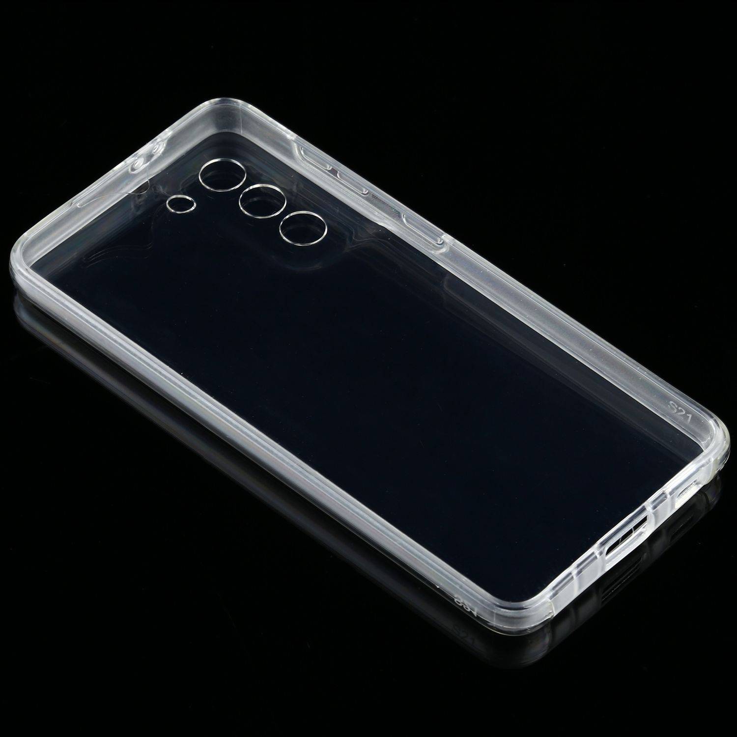 Hülle kompatibel mit Samsung Galaxy S21 Plus Kunststoff Full Cover Handyhülle - Case Transparent