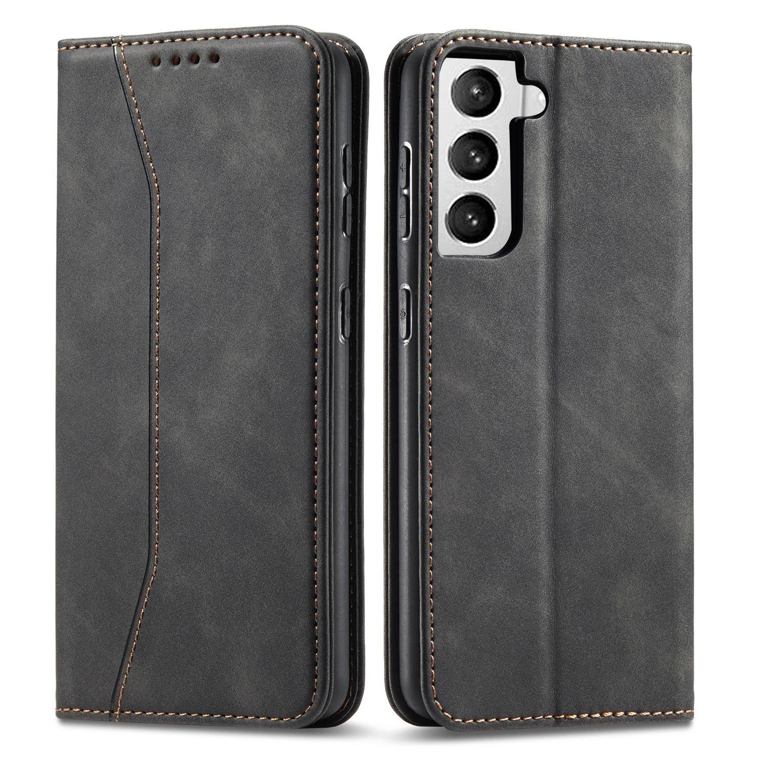 Samsung Galaxy S21 Ultra Handyhülle Schutztasche Bookcover Schwarz