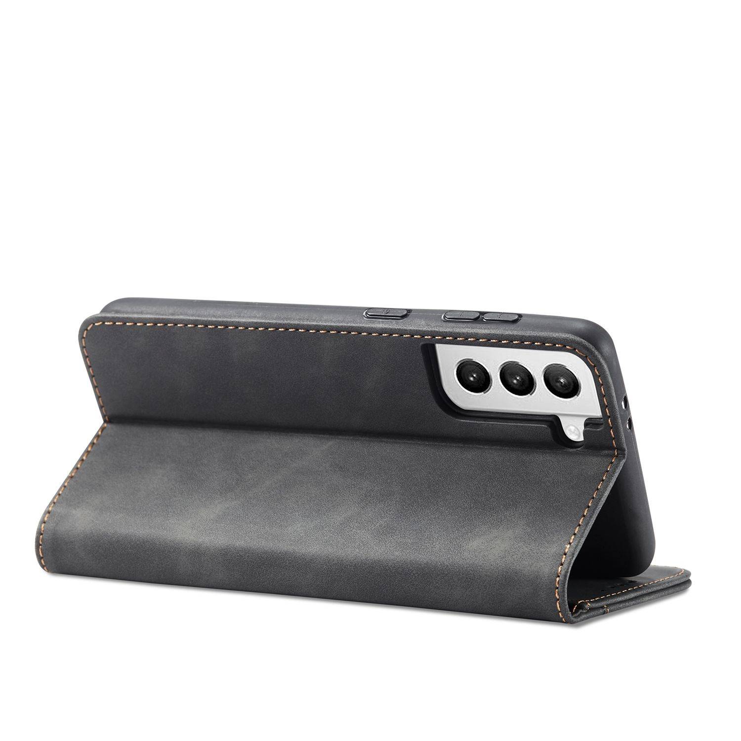 Samsung Galaxy S21 Ultra Handyhülle Schutztasche Bookcover Schwarz