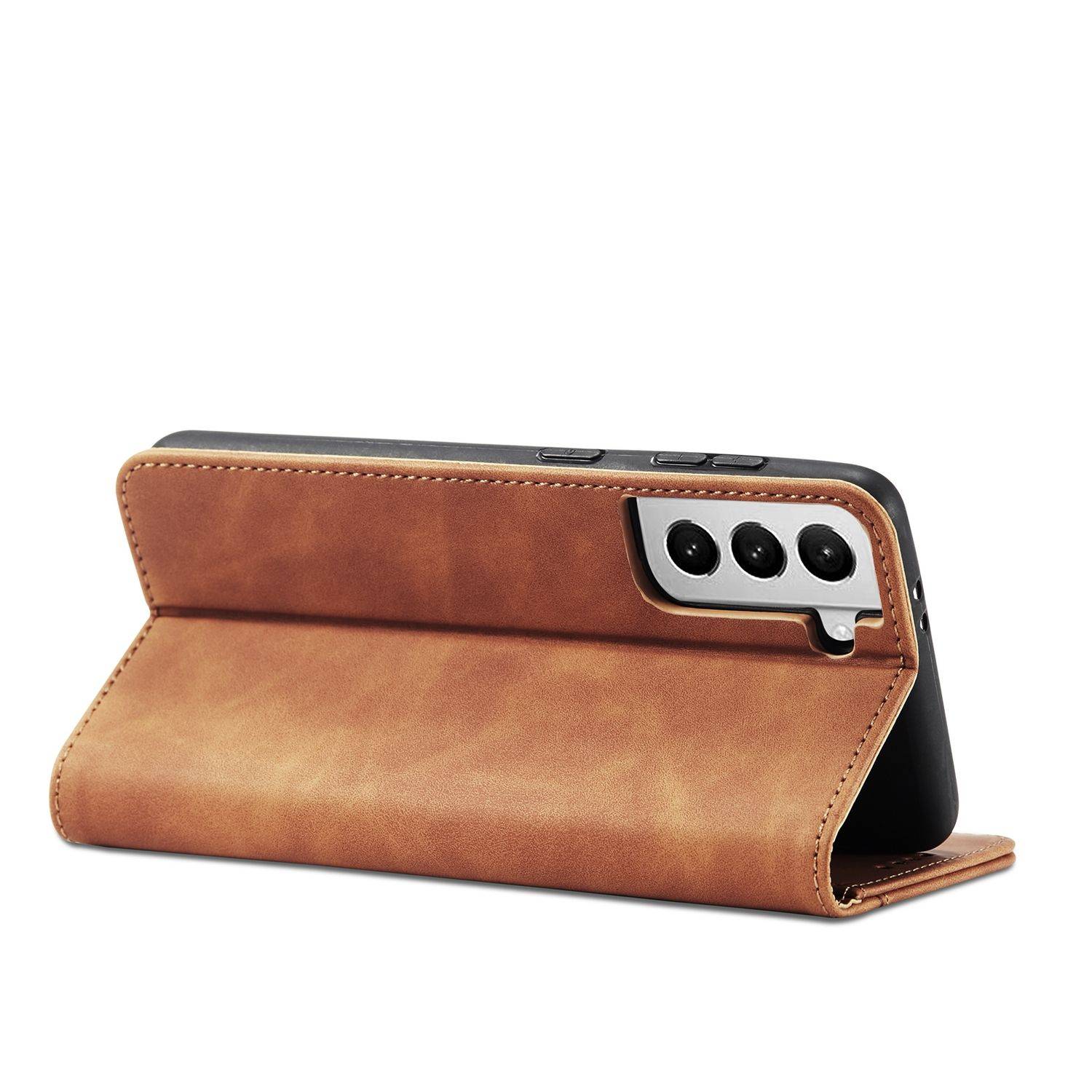 Samsung Galaxy S21 Ultra Handyhülle Schutztasche Bookcover Braun