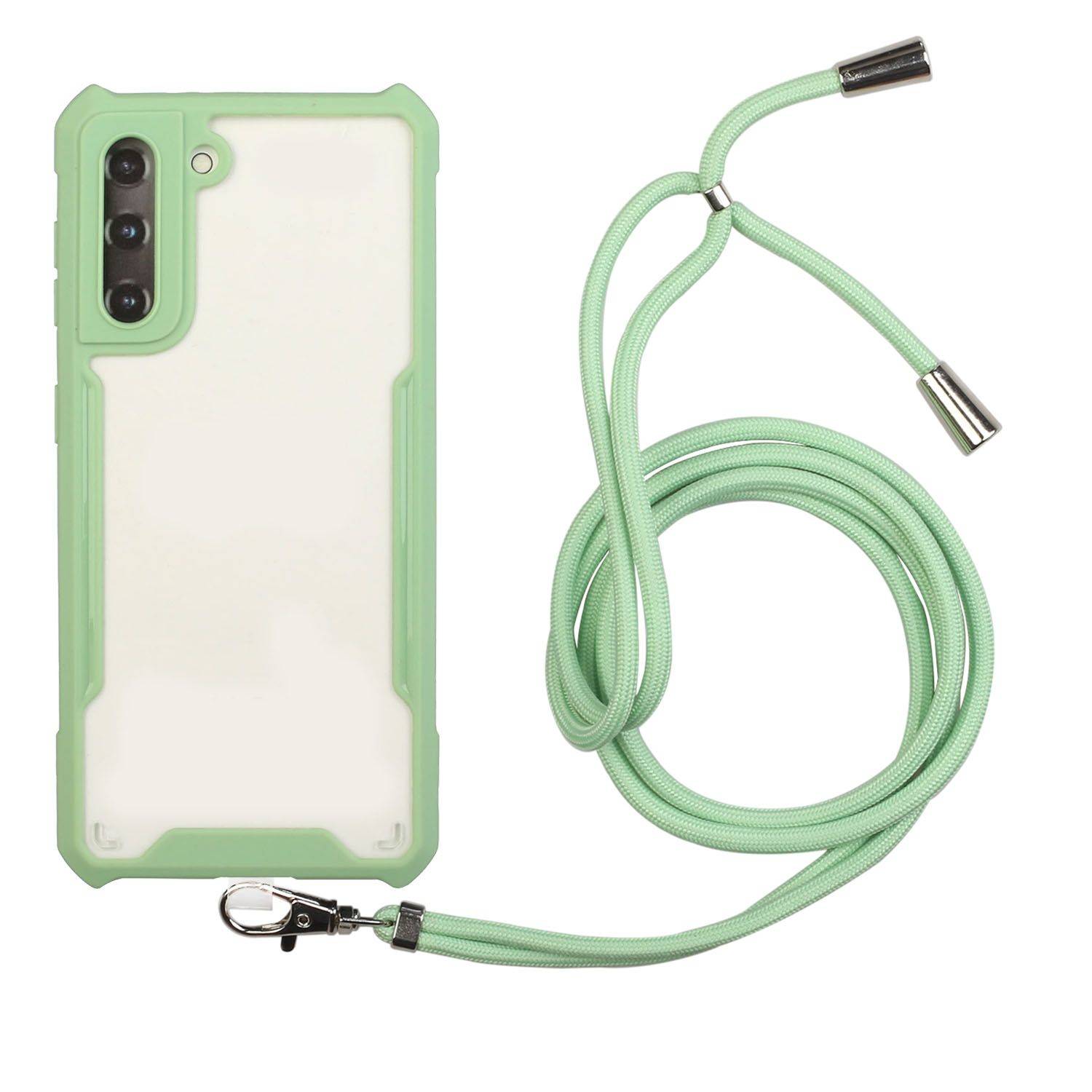 Samsung Galaxy S21 Handykette Handyhülle Umhängetasche Grün