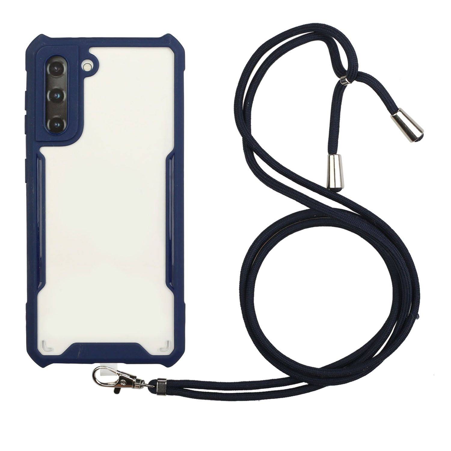 Samsung Galaxy S21 Handykette Handyhülle Umhängetasche Blau